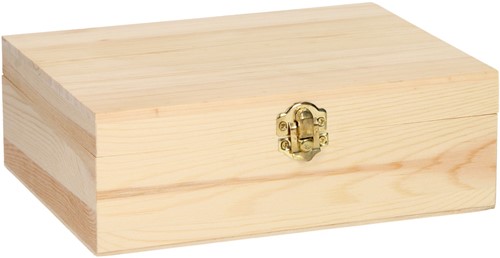Playwood Holz Teekiste 6-Fächer Bastelset - eigene Teebox gestalten