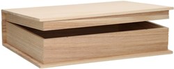 Playwood Holztruhe Buchform groß mit Schloss - Dekoration und Aufbewahrung
