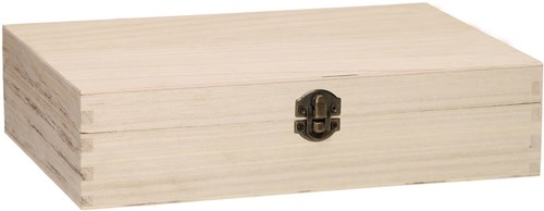 Playwood Holz Spielzeug Organizer Kiste mit 24 Fächern natur