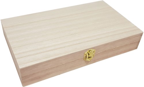Playwood Holz Pinselbox Aufbewahrungsbox Paulownia Holz 27x16x5cm