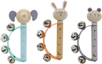 Playwood Holz Musikinstrument Glöckchenhandgriff Tier buntes Spielzeug-2
