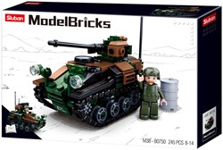 Sluban Bauset leichter Panzer Armee 245 Teile Kunststoff