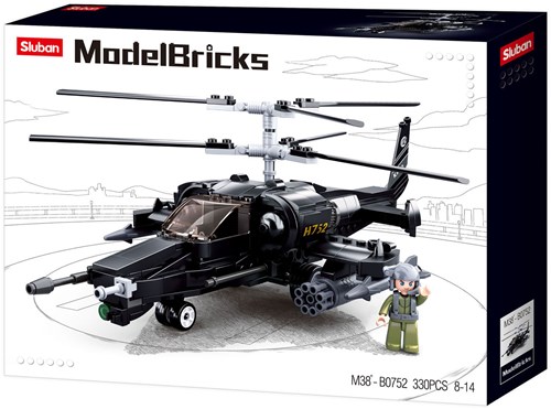 Sluban Bauset Kampfhelikopter mit Soldat - 333 Steine