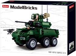 Sluban Bausteinset gepanzertes Fahrzeug mit Soldaten - Armee Spielzeug