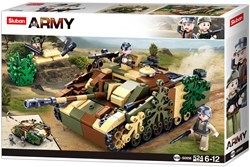 Sluban Army Bauset - Gepanzertes Kampf-Fahrzeug mit Minifiguren
