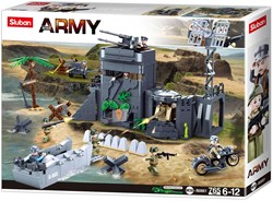 Sluban Army Bauset - Bunker in den Dünen mit Minifiguren
