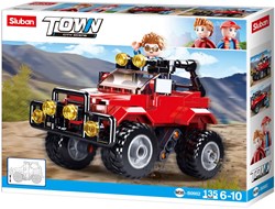 Sluban Bauset rotes Offroad Auto Spielzeug - 135 Bausteine