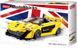 Sluban Baukasten Englischer Supercar gelb - Model Bricks Auto Spielzeug