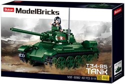 Sluban Bauset Panzer grün - Medium Tank Model Bricks 487 Steine