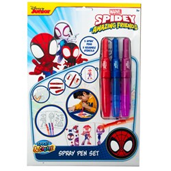 Canenco Spidey Spraypen Set A4 Umschlag - Kreative Sprühstifte Spider-Man