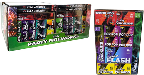 Twisk Kinderfeuerwerk Paket Flash Box mit Bengalfeuer und Fontänen