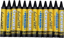 Eduplay Wachsmalstifte Crewax Premium 12 Stück schwarz - Kinderkunst