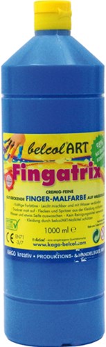 Eduplay Fingerfarbe 1000ml Blau - kreative Kinderfarbe