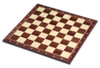 HOT Games Schachbrett Mahagoni/Ahorn Intarsien C+L Feld 50mm 48cm.