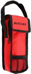 HOT Sports + Toys Boule-Tasche rot für 3 Kugeln aus Polyester