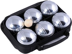 HOT Sports + Toys Boule-Set 6 Metallkugeln in Nylontasche 720g