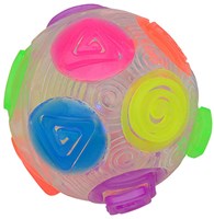 Johntoy Regenbogen-Stoßball mit Licht - buntes Spielzeug