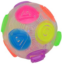 Johntoy Regenbogen-Stoßball mit Licht - buntes Spielzeug