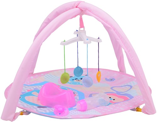 Johntoy Puppen Spielmatte Baby Rose - rosa Spielmatte für Babypuppen-2