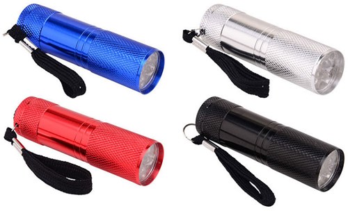 Johntoy Taschenlampe LED 9 Leuchten inklusive Batterien rot-2