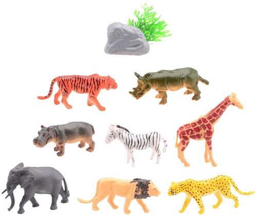 Johntoy Wildtiere Spielset - Animal World Spielzeugset 10-teilig-2