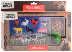 Johntoy Bauernhof Spielset Tiere Spielzeug 19-teilig Kunststoff