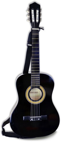 Bontempi Holz Gitarre schwarz - Spielzeuggitarre für Kinder - Musik-3