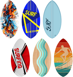 6 Skimboard Holz 75cm 6 sort. 02204
