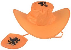 Edco Faltbarer Hut orange Niederlande Fan kompakt Polyester