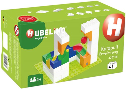 Hubelino Kugelbahn Katapult Erweiterungsset - 41-teilig - STEM Spielzeug