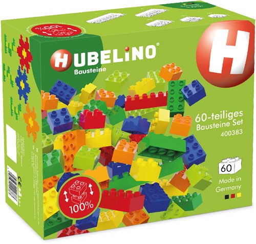 Hubelino Bausteine Set - 60-teiliges buntes Konstruktionsspielzeug