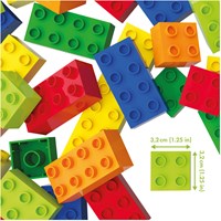 Hubelino Bausteine Set - 60-teiliges buntes Konstruktionsspielzeug-3