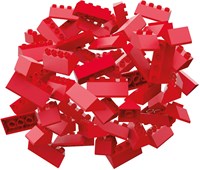 Hubelino Bausteine Dachziegelset - 68-teiliges rotes Konstruktionsspielzeug-3