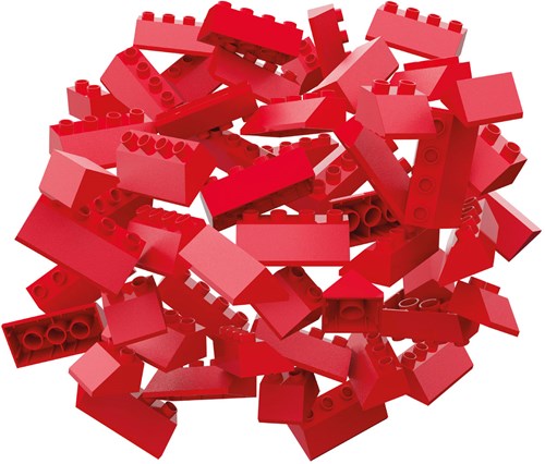 Hubelino Bausteine Dachziegelset - 68-teiliges rotes Konstruktionsspielzeug-3