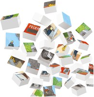Hubelino Feuerwehr Bauklotz-Puzzle - Bausteine Puzzle 35 Teile Kinder-3