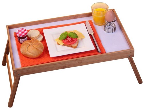 Bambus Tablett klappbar - Frühstück im Bett Tablett - leichtes Gewicht-3