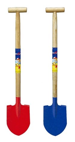 HOT Sports + Toys Spielzeug Schaufel mit Holzstiel und Metallspitze 60 cm