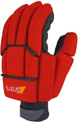 Grays Hockeyhandschuh Proflex 1000 Fluo Rot Schwarz - LH Größe Small