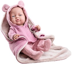 Paola Reina Puppe Bebitos Mädchen rosa/Tuch (45cm)