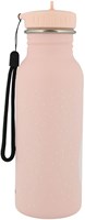 Trixie Trinkflasche Edelstahl 500ml - Mrs. Rabbit - kinderfreundliche Wasserflasche rosa-3