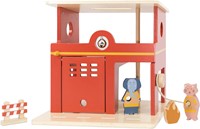 Trixie Holz-Feuerwache Tiere - buntes Holzspielzeug für Kinder