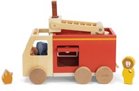 Trixie Holz-Feuerwehrauto - nachhaltiges FSC Spielzeugauto mit Leiter-3