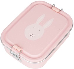 Trixie Lunchbox klein - Edelstahl Brotdose für Kinder - Mrs. Rabbit - rosa