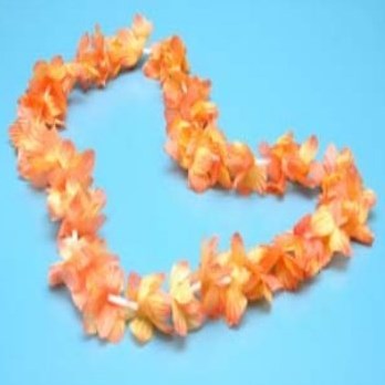 Boland Hawaii Kette orange Blumenkranz Accessoire Erwachsene-2