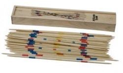 HOT Games Mikado Holzspiel im Kasten 25 cm klassisches Spielzeug