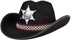 Boland - Kinderhut Sheriff schwarz Cowboyhut Verkleidungshut