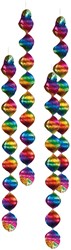 Boland Dekospiralen Regenbogen Partydeko Set 4 Stück Aluminium