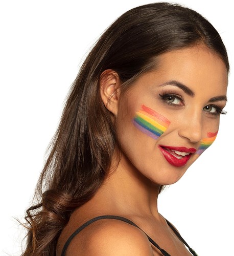 Boland Schminkstifte Regenbogen - Make-up Stick - Mehrfarbig Schminke - Karneval, Themenparty, Pride-2
