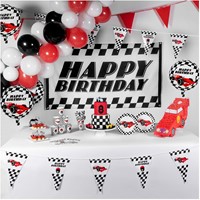 Boland Rennflaggen-Girlande - Partydekoration - 6 Meter - Rennsport Thema-3