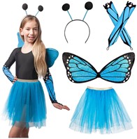 Boland Schmetterling Kostümset blau - Fantasie Verkleidung für Kinder-2